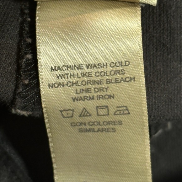 Sigrid Olsen Sport Black Velvet Pants Wide Leg Floral Embroidery Hem Petite 8P - Picture 8 of 10